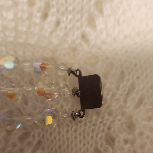 Vintage Silver Crystal AB Bracelet - Picture 8 of 9